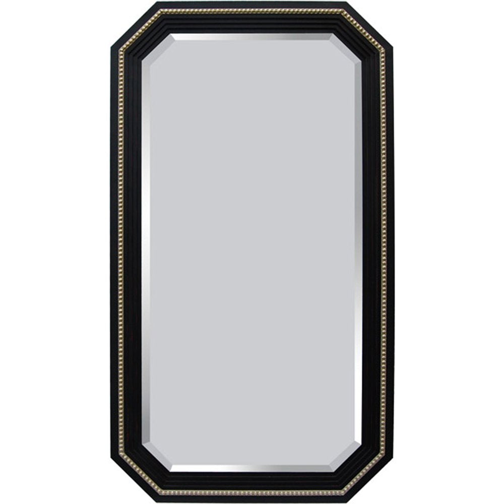 Timeless Reflections By Afd Home 11098947 Cabachon Floor Mirror, Black/Silver Finish