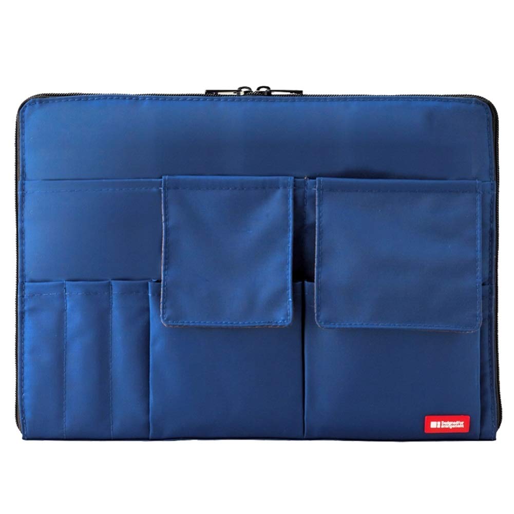 Lihit Lab Laptop Sleeve With Storage Pockets (Bag-In-Bag), 10 X 13.8 Inches, Indigo (A7554-11N)