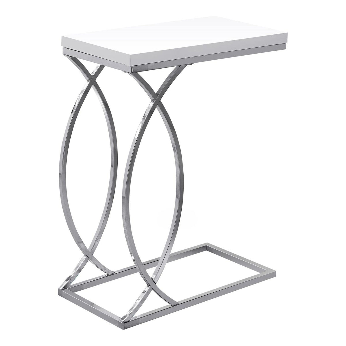 Monarch Specialties Accent End Snack Table, White, 25' H