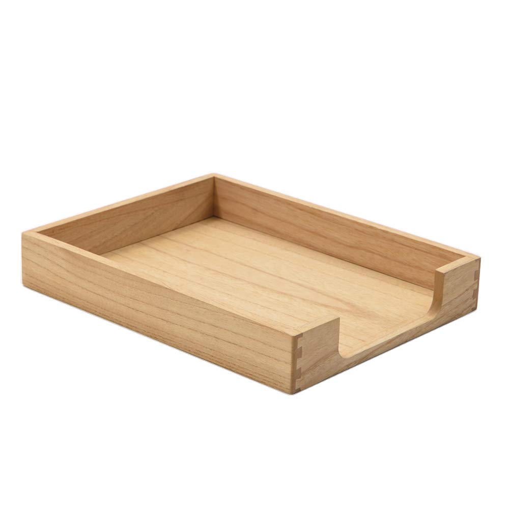 Kirigen Wood Letter-Size Tray Single-Tier (Tp-Na)- Wooden Tones Collection Front-Load Documents Tray For Office Desktop Organize
