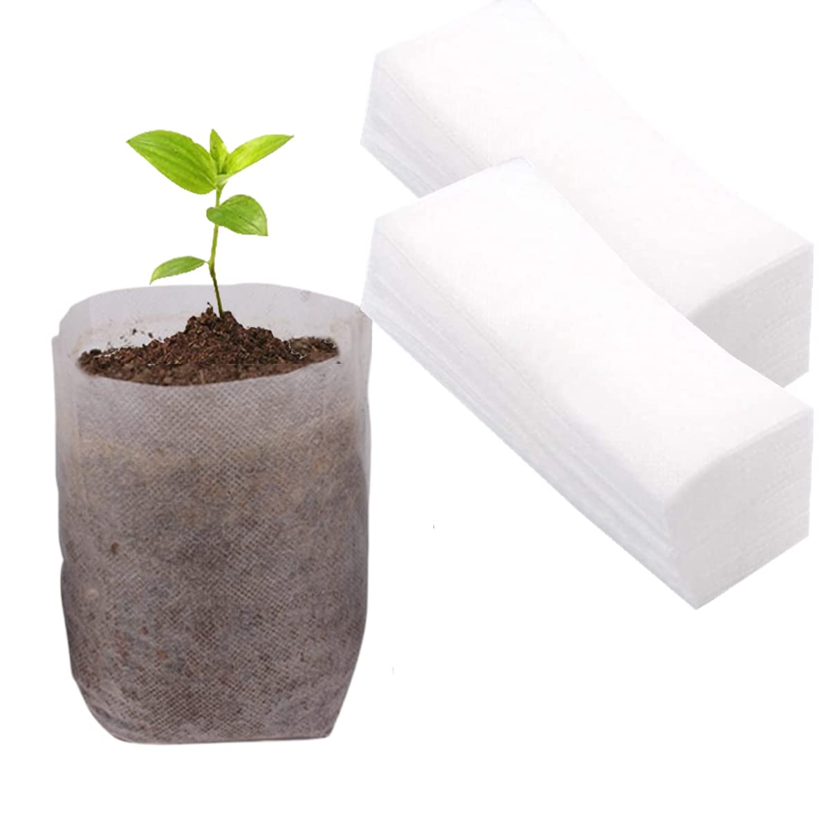 Gardtree Nursery Bags For Plants 11.7?X 13.5?50Pcs, Non Woven Biodegradable Grow Bags Garden Supplies For Vegetable Flower Sapli
