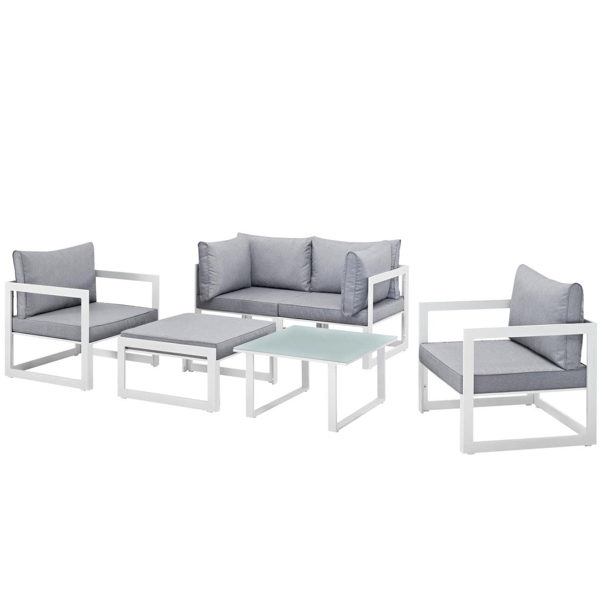 Fortuna 6 Piece Outdoor Patio Sectional Sofa Set