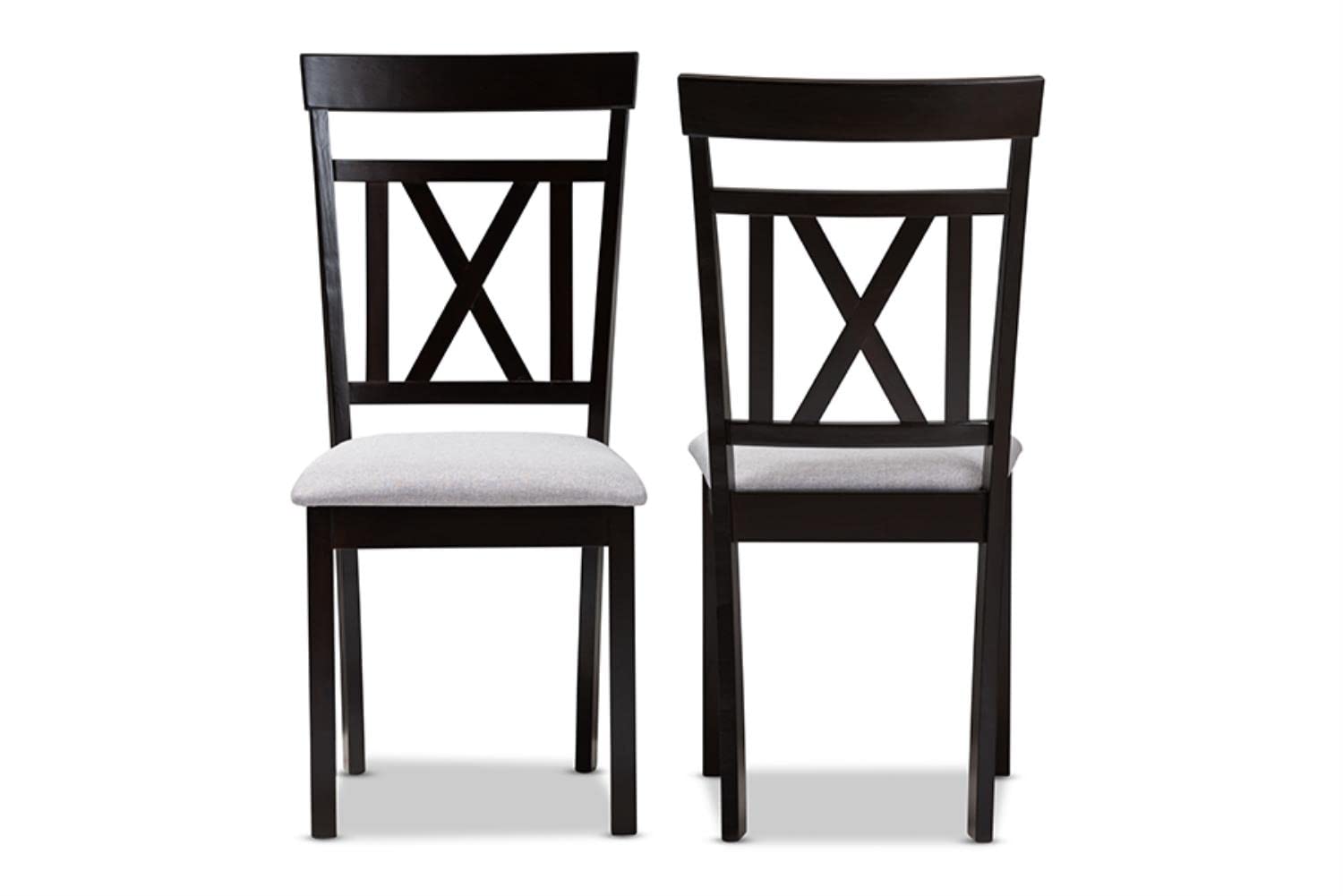 Baxton Studio Rosie Modern and Contemporary Fabric Upholstered Dining Chair Set