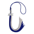 Endea Graduation Double Color Tassel with Silver Date Drop (Royal Blue/Grey, 2021)