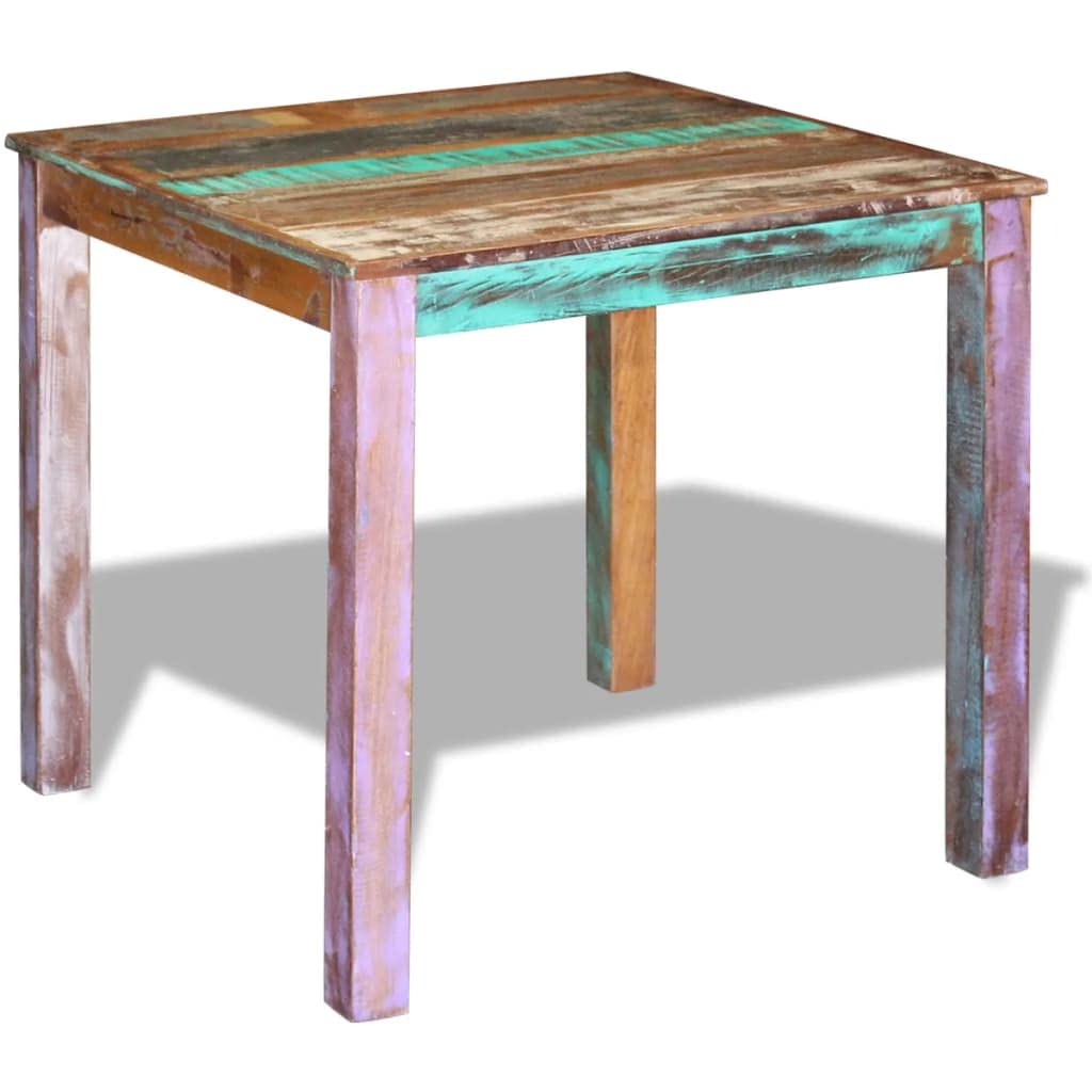 vidaXL Dining Table Solid Reclaimed Wood 31.5&quot;x32.3&quot;x30&quot;