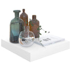 Vidaxl Floating Wall Shelves 4 Pcs High Gloss White 9.1''X9.3''X1.5'' Mdf
