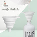 Loochica Glass Soap Dispenser Set With Tray, Contains Glass Hand Soap Dispenser And Glass Dish Soap Dispenser. Matte White Soap