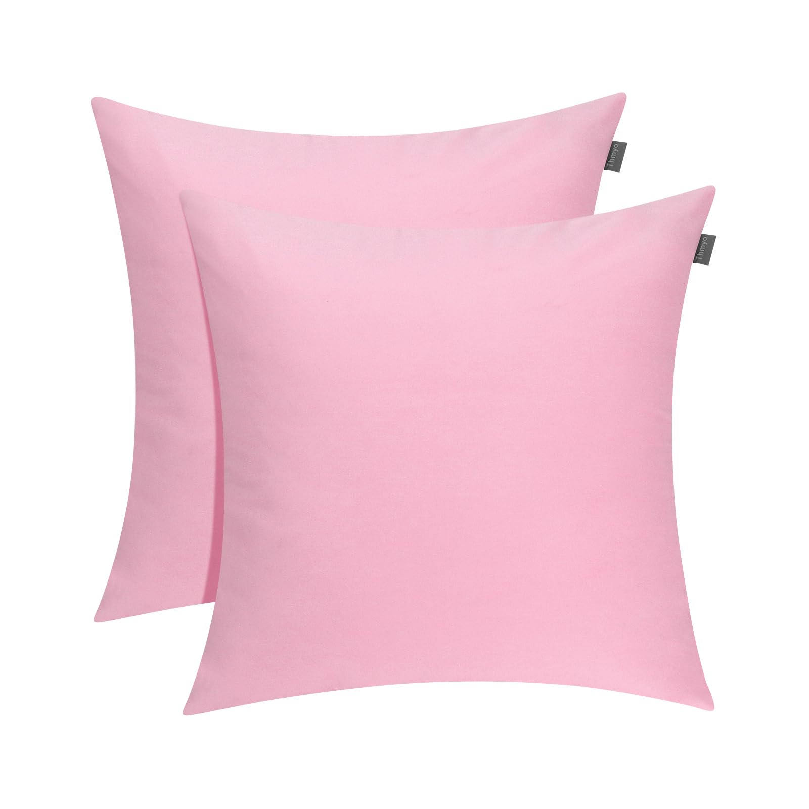 Thmyo 2 Pack 100% Cotton Solid Decorative Square Throw Pillow Covers Christmas DIY Throw Pillowcase Blank Sublimation Pillow Cas