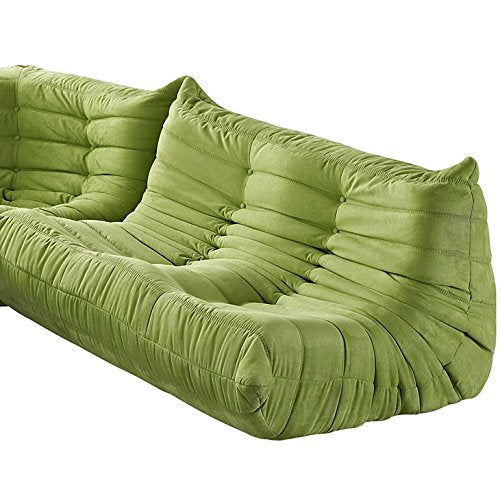 Modway Waverunner Microfiber Loveseat In Green