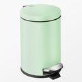 Cesun 1.2 Gallons Small Green Trash Can, Bathroom Garbage Can with Lid and Foot Pedal, Mini Round Wastebasket for Bathroom, Bedr