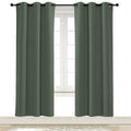 NICETOWN Dark Mallard Blackout Drape 72 inches Long for Nursery Home Fashion Thermal Insulated Blackout Room Darkening Curtain/D