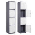 Anxxsu Metal Locker with 4 Doors, 71   Lockers for Employees Steel Storage Locker, Lockable Locker Cabinet for School, Gym, Ho