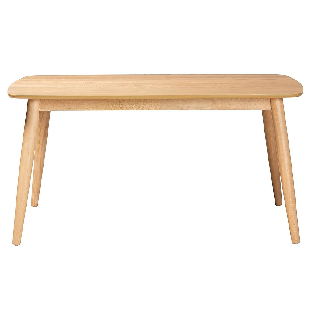 Baxton Studio Flora Wooden Dining Table, 35.4-inch D x 59.1-inch W, Natural Oak (234-13283-HIT)