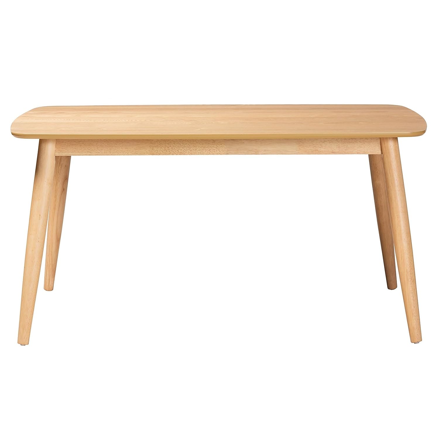Baxton Studio Flora Wooden Dining Table, 35.4-inch D x 59.1-inch W, Natural Oak (234-13283-HIT)
