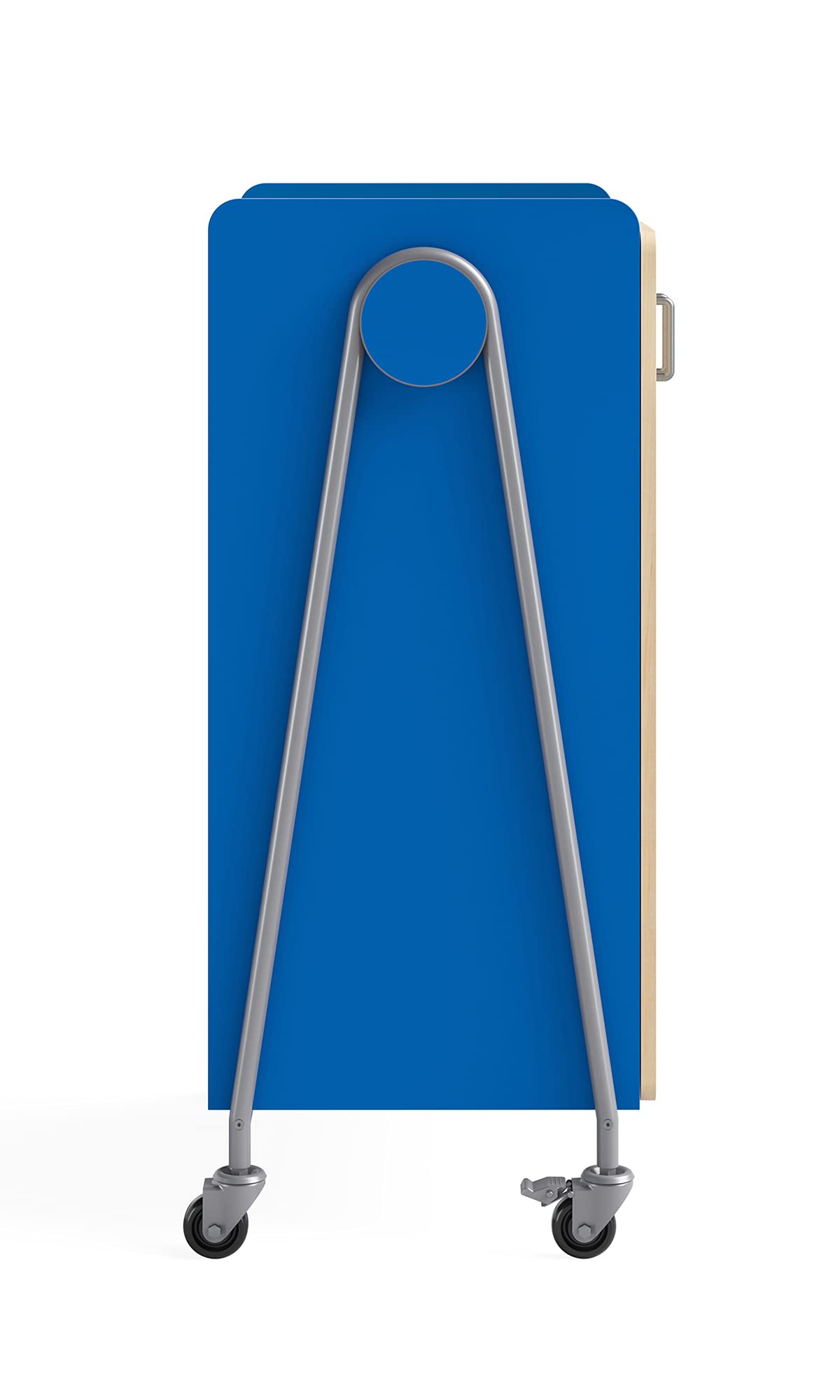 Safco Products 3934SBU Whiffle Typical 14, Double Column 12-Tote 4-Shelf Doored Rolling Storage Cart with Magnetic Dry-Erase Back, Spectrum Blue, 48&quot; H, Tall