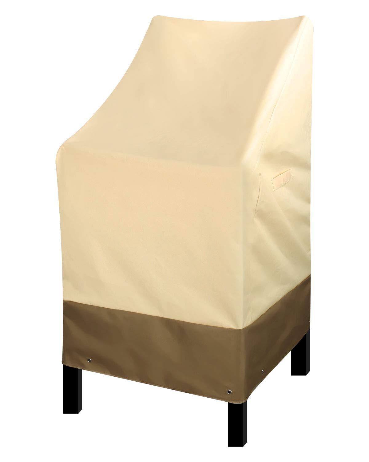 Rosielily High Back Patio Chair Covers Waterproof Heavy Duty Stackable Outdoor Bar Stool Cover Patio Furniture Covers Outside Lo