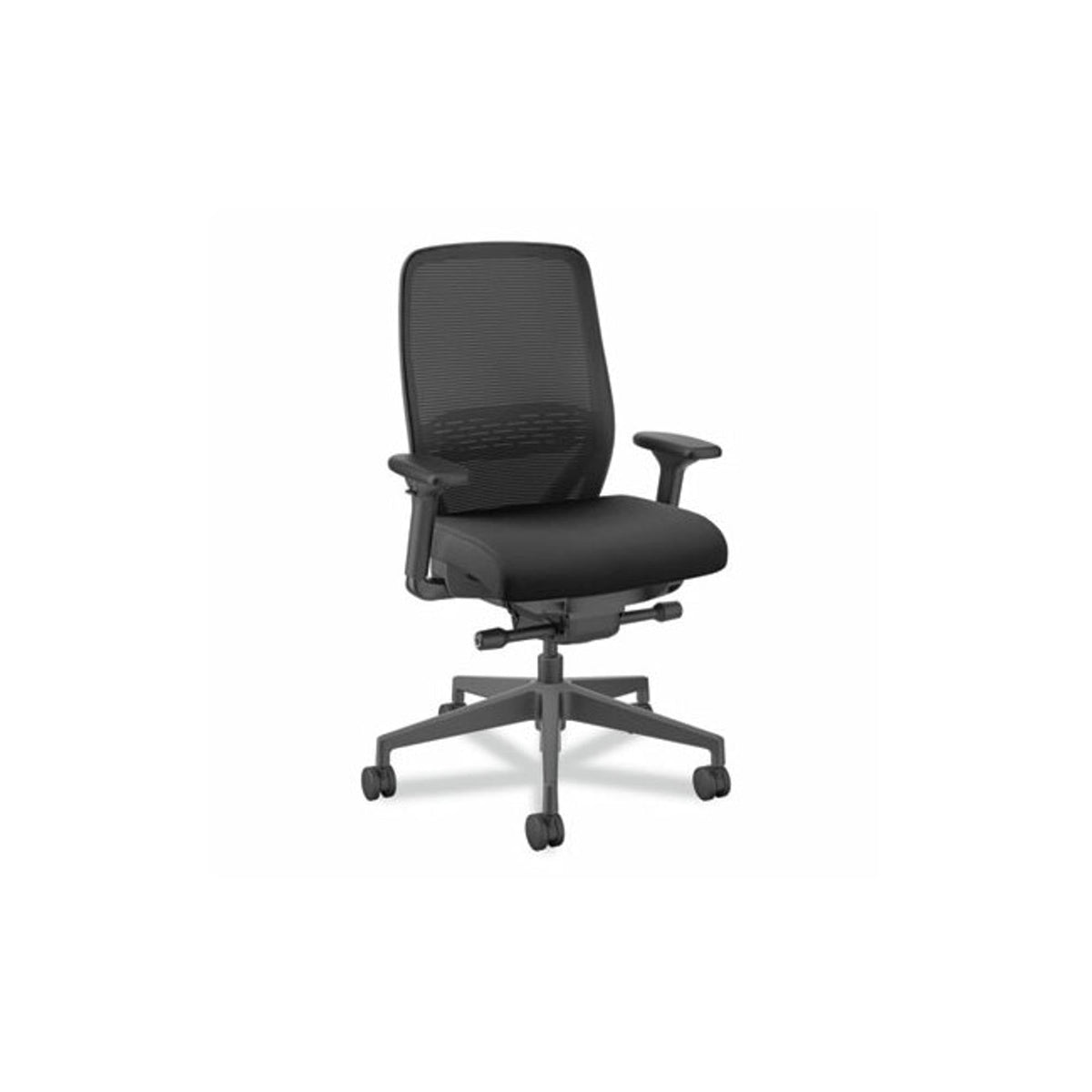 Hon Nucleus Series Recharge Task Chair, Supports Up To 300 Lb, 16.63 To 21.13 Seat Height, Black Seat/Back, Black Base