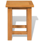 vidaXL Brown End Table/Nightstand - Solid Oak Wood and MDF Veneer | Compact Design for Small Rooms | Durable and Functional | Rectangular Side/End Table Console