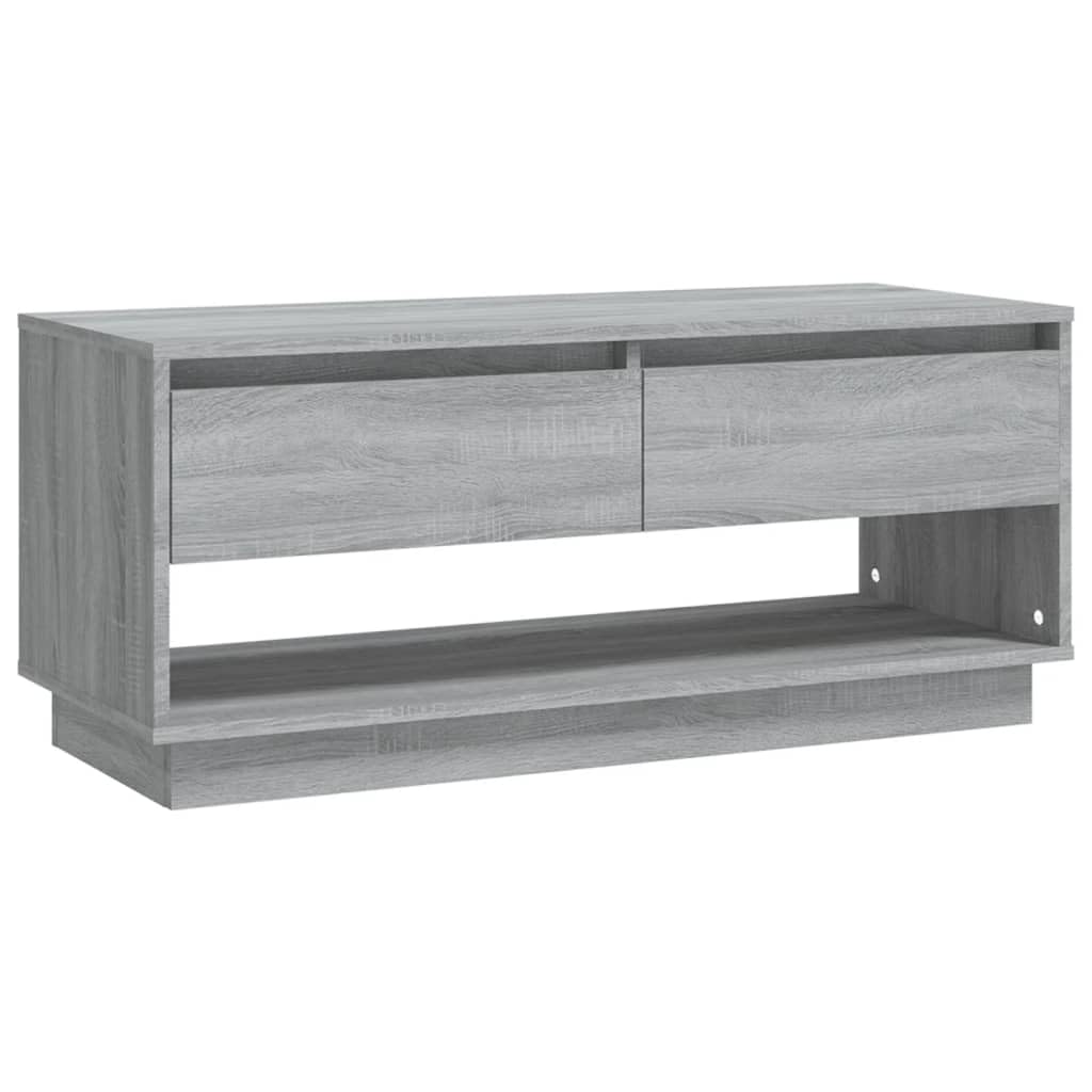 vidaXL TV Cabinet Gray Sonoma 40.2&quot;x16.1&quot;x17.3&quot; Chipboard