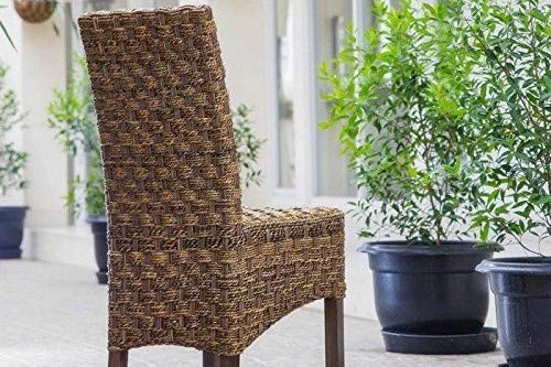 International Caravan Furniture Piece Manila Abaca/Rattan Wicker Dining Chair
