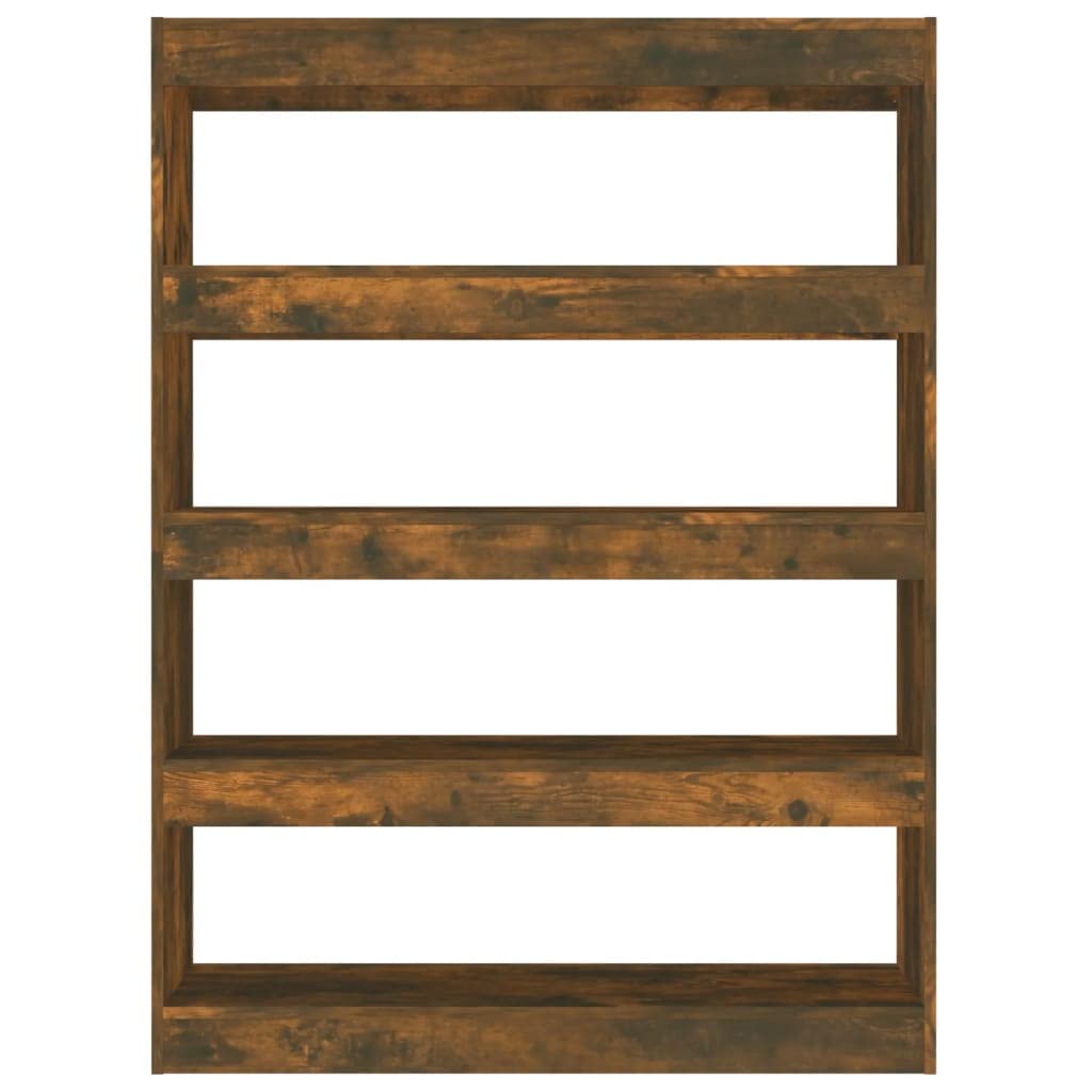vidaXL Book Cabinet/Room Divider Indoor Living Room Bedroom Partition Storage File Cabinet Standing Bookcase Shelf Rack Home Furniture Smoked Oak
