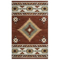 Rizzy Home Alora Decor Ryder 6'6" X 9'6" Tribal Rust/Khaki/Navy/Sage Hand-Tufted Rug