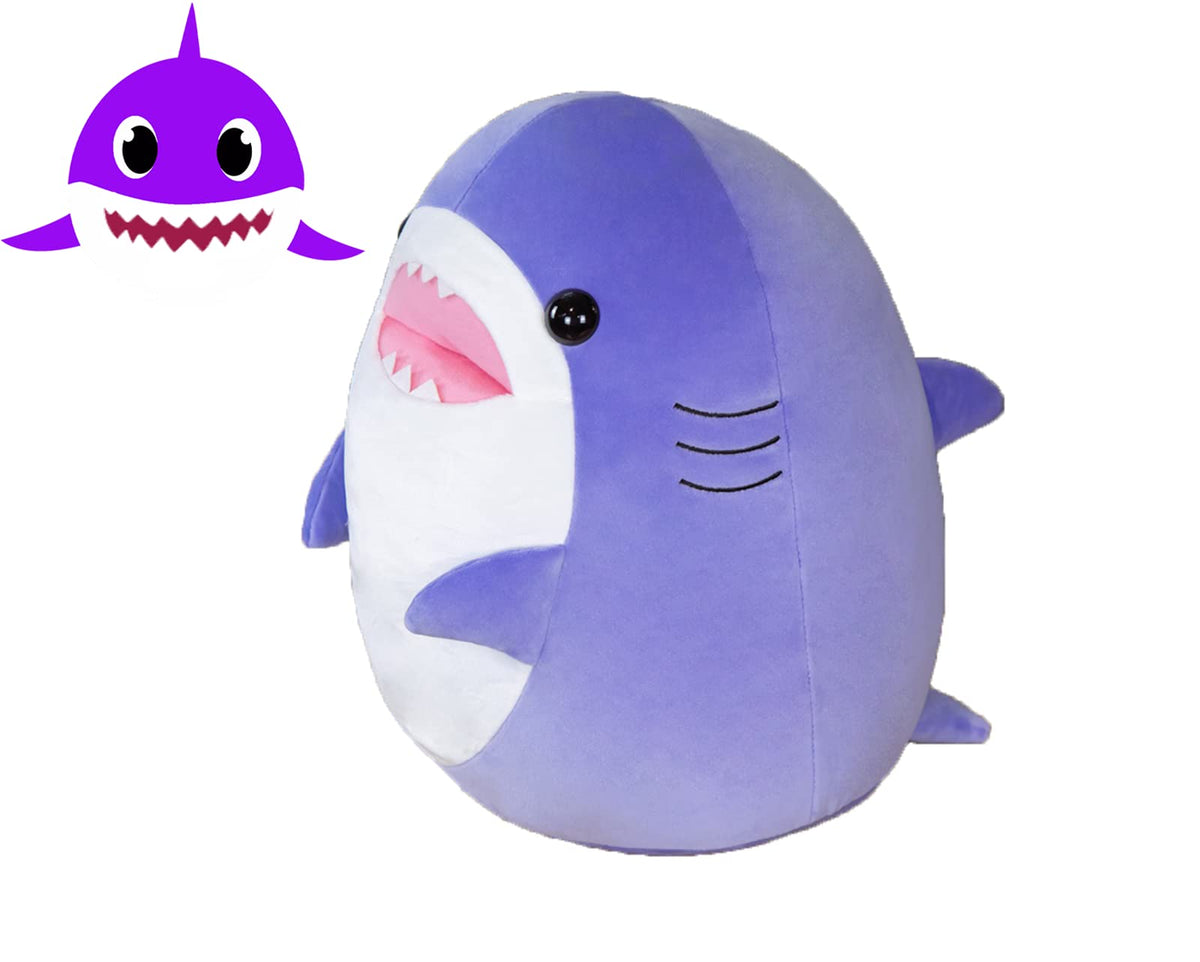 Cosgoo 12.9 Inch Soft Purple Shark Plush Hugging Pillow Cute Shark Stuffed Animal Plushies Shark Doll Toy Kids Stuffed Animals S