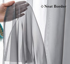 Pi Grey Sheer Curtains 63 Inches Length,Extra Light Voile Window Draperies For Living Room/Bedroom 2 Panels (Dark Grey,W42Xl63)
