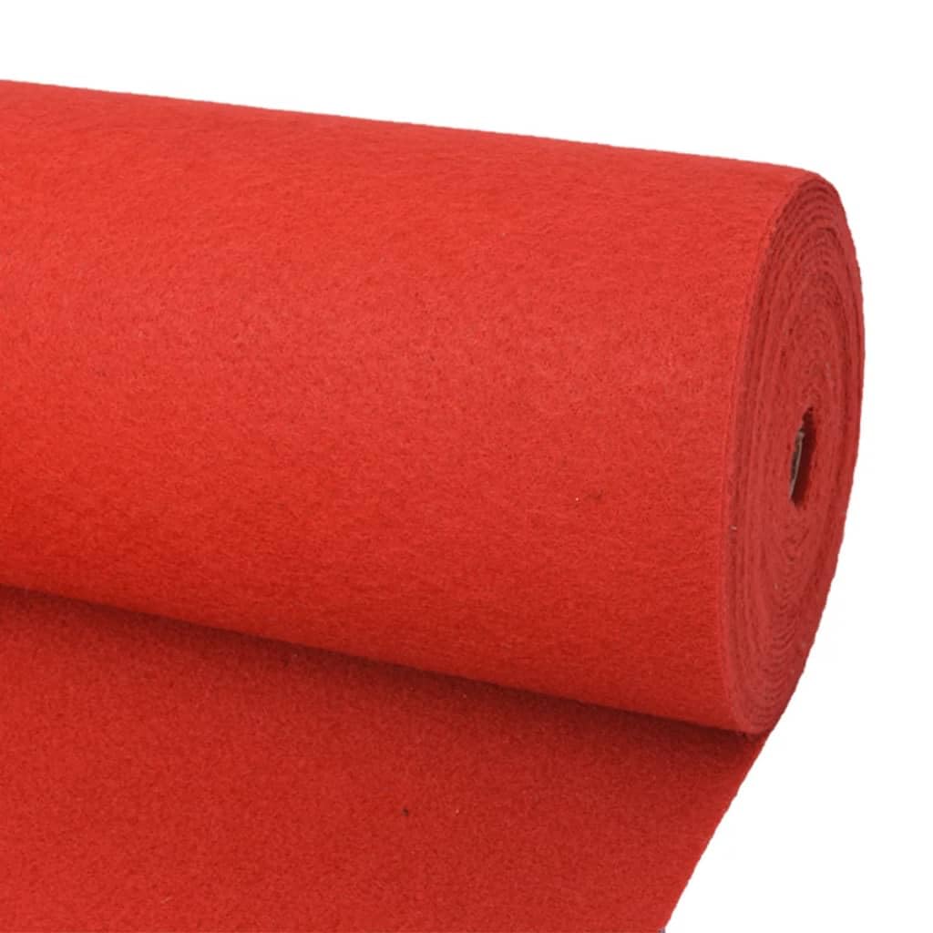 vidaXL Exhibition Carpet Plain 39.4&quot;x472.4&quot; Red