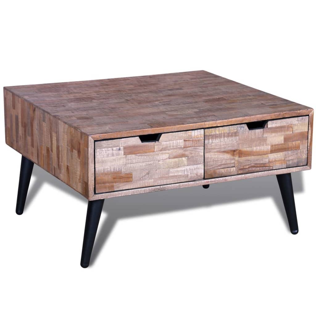 vidaXL Coffee Table with 4 Drawers - Thumbnail 2