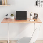 vidaXL Solid Oak Wood Table Top, Light Brown, Versatile for Home/Office Use, Live-Edge Design, Treated Surface, 39.4x15.7x0.8 Inches