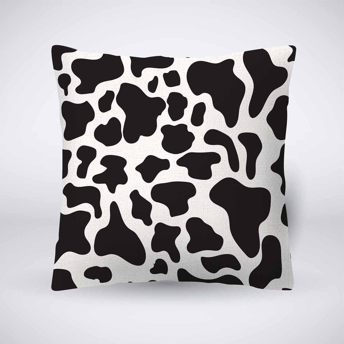 Pehede Throw Pillow Cover Black Cow Spot Seamless Texture Cotton Linen Pillow Case Decorative For Sofa Couch Chair Bedroom 18X18