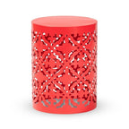 Baxton Studio Jamila Modern and Contemporary Red Finished Metal Outdoor Side Table