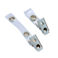 Yueton 50Pcs Metal Double Hole Badge Clips With Pvc Straps, Id Strap Clip Adapter
