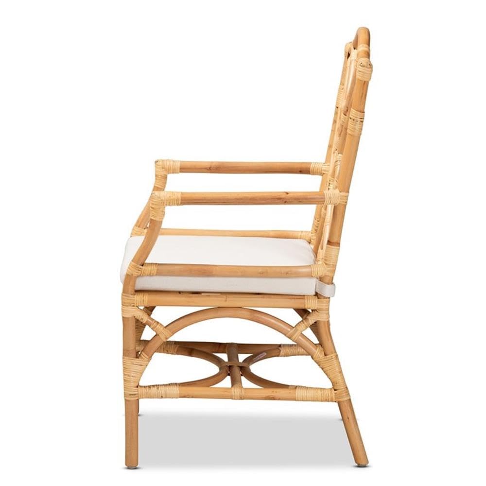 Baxton Studio Delta Modern and Contemporary Natural Finished Rattan Dining Chair