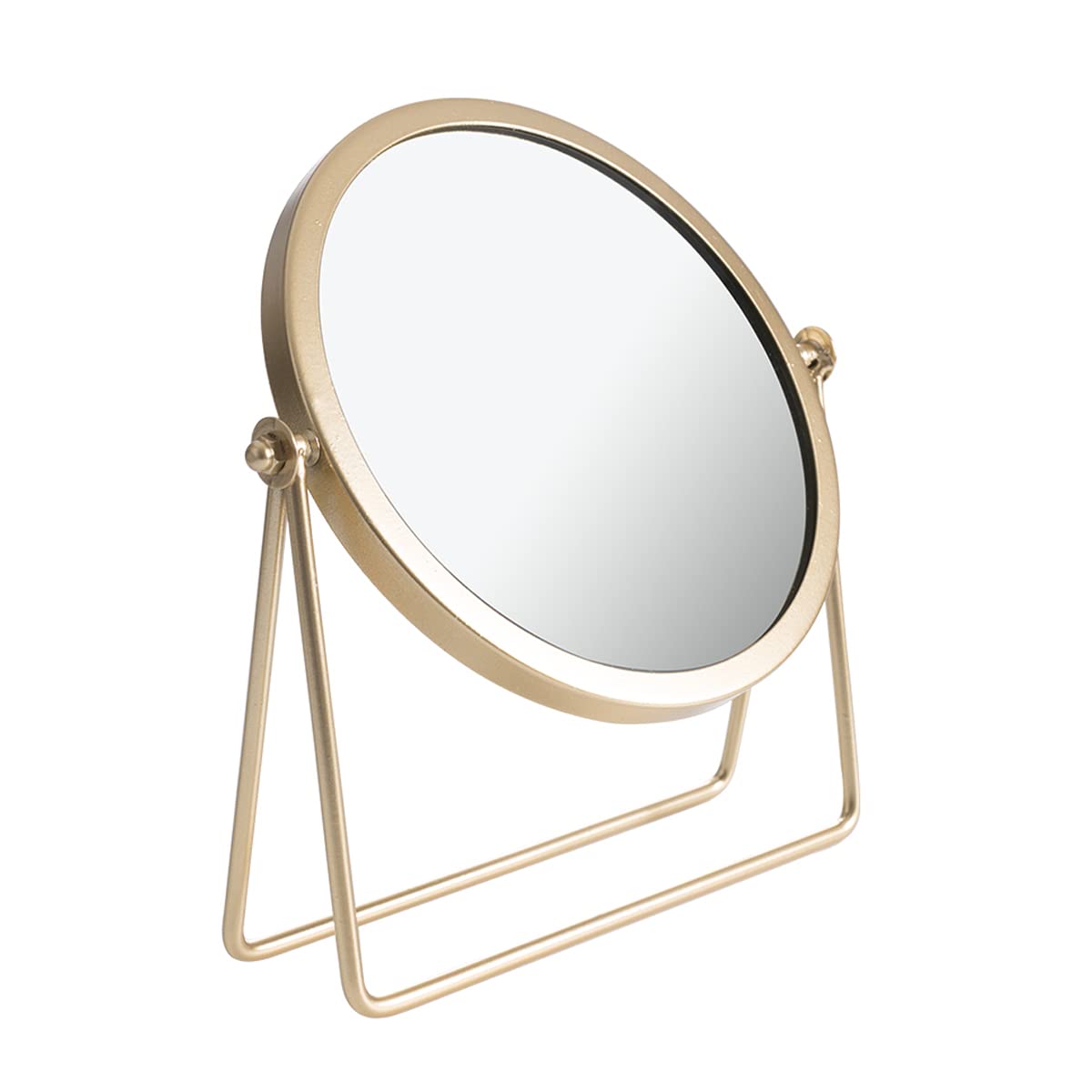 LONGSHENG - SINCE 2001 - Makeup Mirror Single Sided Vanity Mirror Vintage Metal Cosmetic Mirror Round Beauty Mirror Make Up Mirr