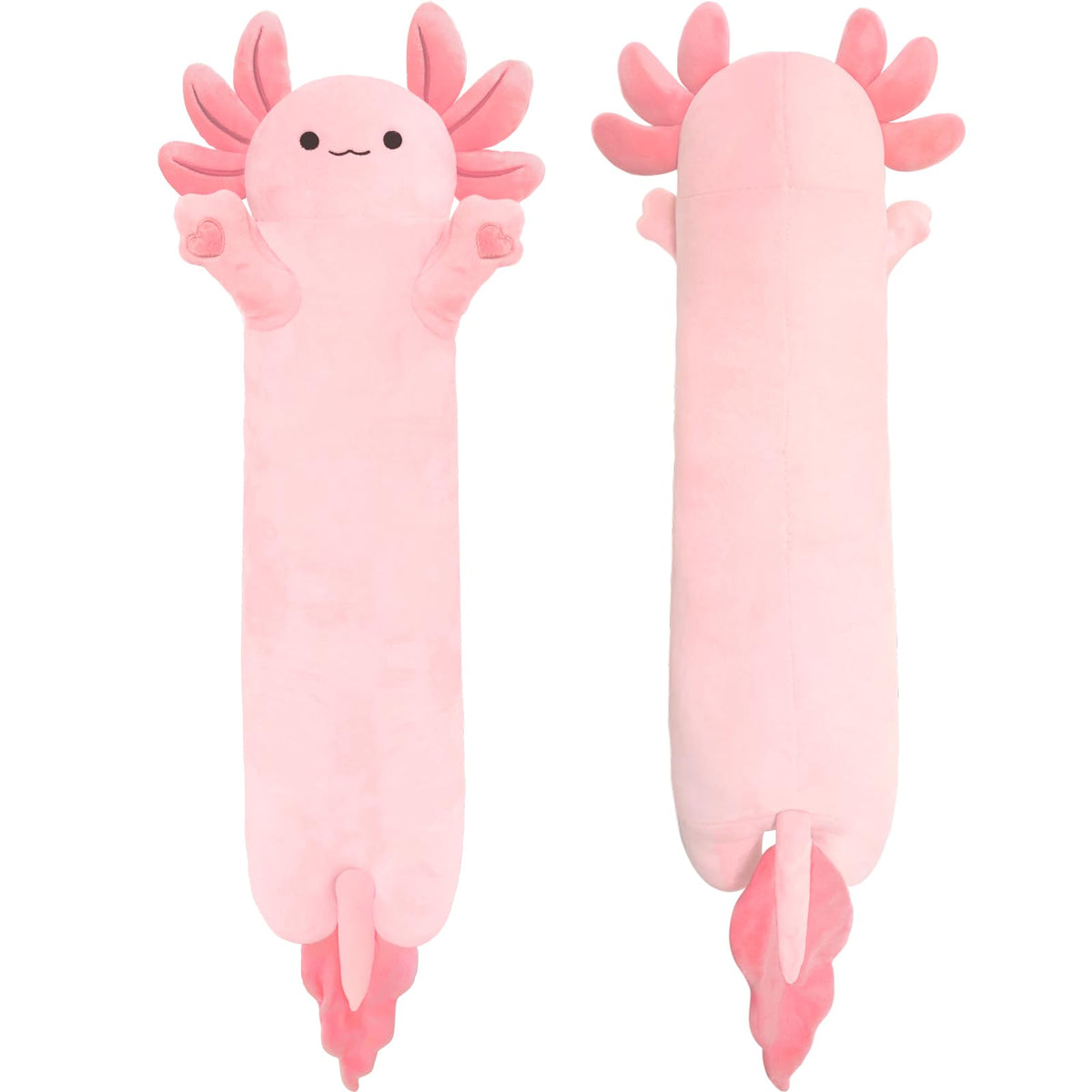 YUNCOL Axolotl Plush,Long Axolotl Plush Toys Pillow,43.3 Inch Cute Axolotl Stuffed Animal,Axolotl Plush Toy Gift for Girls Boys