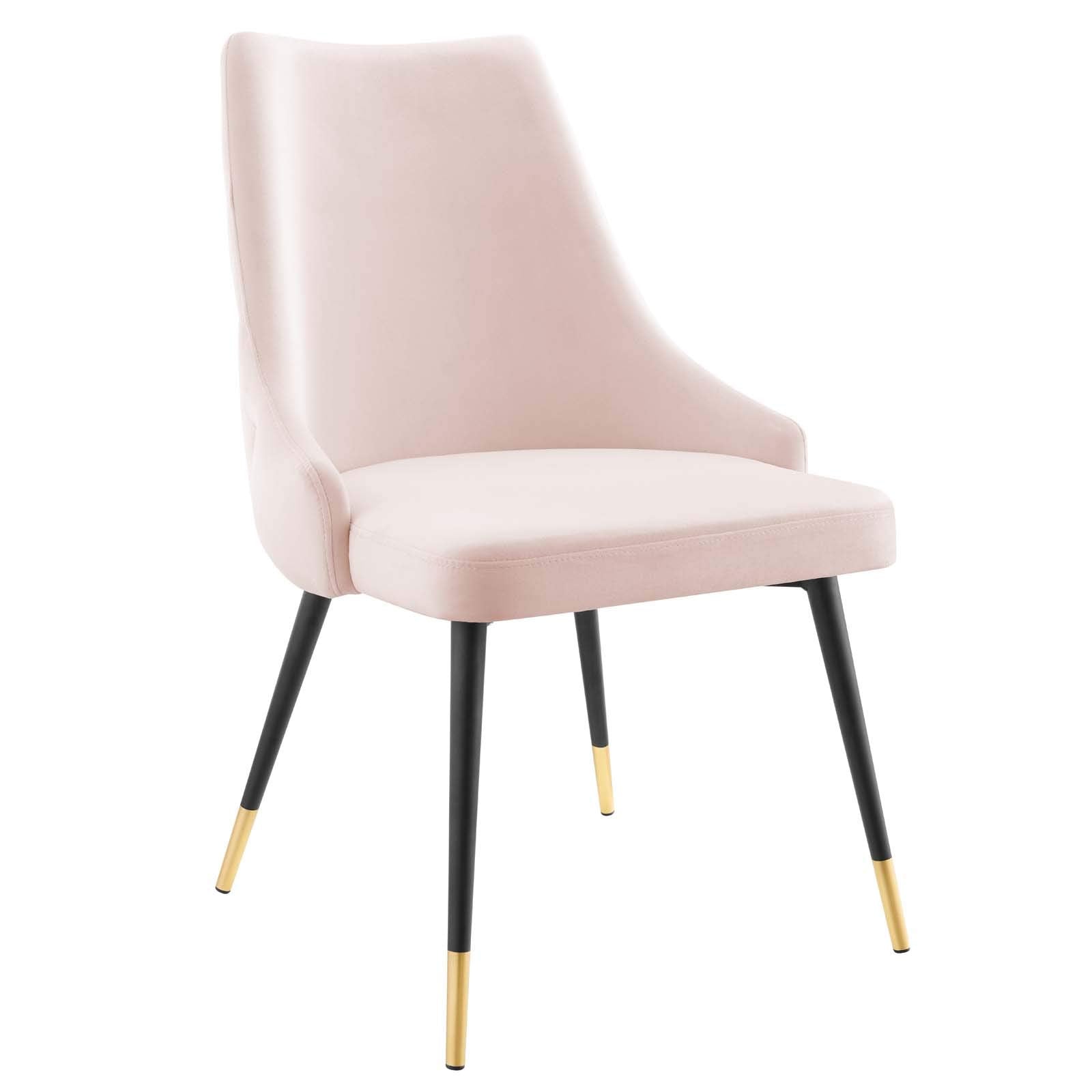 Modway Adorn Tufted Performance Velvet Accent, Dining Side Chair - Set Of 2, Pink