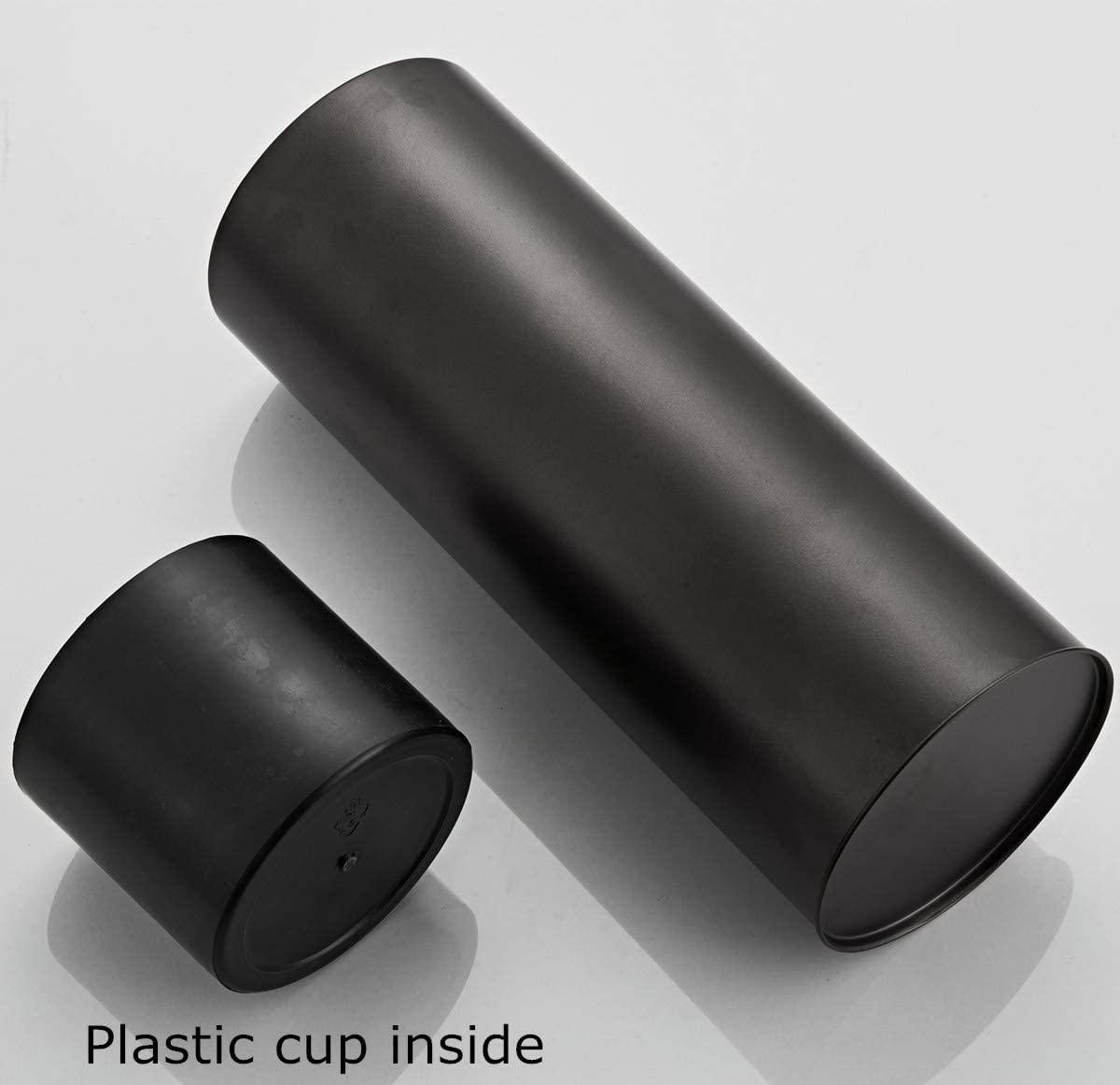 Gecious Toilet Plunger with Holder Metal Black