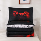 Boys Gamer Comforter Set Full Size,Gamepad Bedding Set Kids Young Man Video Games Down Comforter For Teen Child Game Room Decor