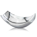 HomeRoots Decor 9.75' x 17' x 5.5' Buffed, Silver, Large Scoop Bowl