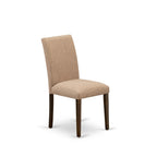 East West Furniture Abp7T47 Abbott Parson Kitchen Chairs - Light Sable Linen Fabric Padded Dining Chairs, Set Of 2, Jacobean