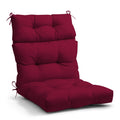 Eagle Peak Tufted Outdoor/Indoor High Back Patio Chair Cushion, Set Of 1, 46' X 22', Red Purple