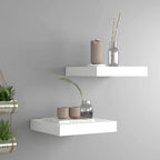 Vidaxl Floating Wall Shelves 2 Pcs White 9.1''X9.3''X1.5'' Mdf