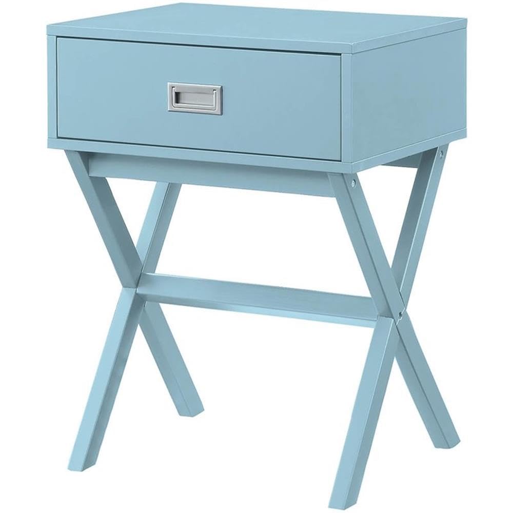 Convenience Concepts Designs2Go Landon 1 Drawer End Table, unspecified, Sea Foam Blue