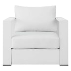 Modway Tahoe Modern Fabric/Aluminum Outdoor Armchair In White