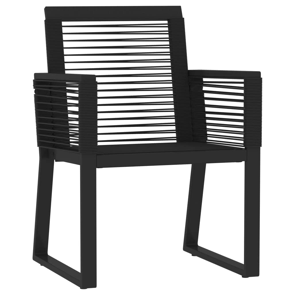vidaXL Patio Dining Set 7 Piece Garden Outdoor Terrace Balcony Backyard Dining Dinner Dinette Seating Table and Chair Furniture Black
