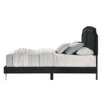 Acme Zeena Eastern King Bed in Black Velvet