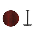 Flash Furniture 30'' Round Mahogany Laminate Table Top With 18'' Round Table Height Base