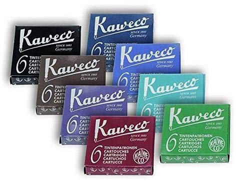 Kaweco Fountain Pen Ink Cartridges Short, 8 Colors, 8 X 6 Pieces